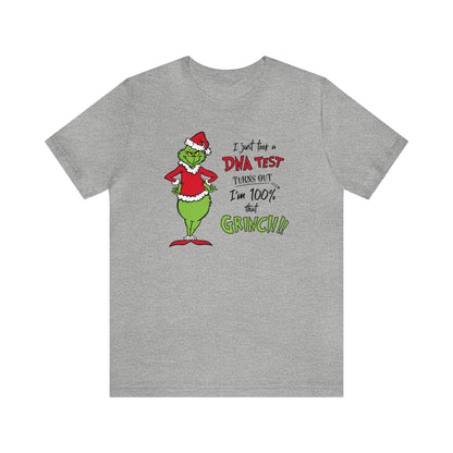 Grinch DNA Test Results  Unisex Jersey Short Sleeve Tee