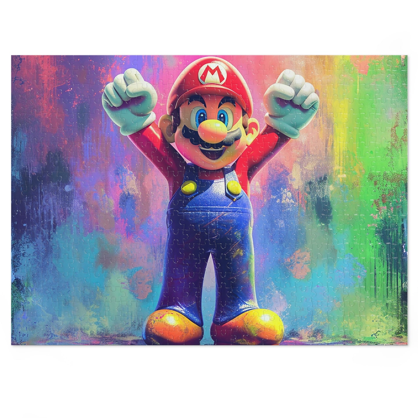 Watercolor Mario Jigsaw Puzzle (30, 110, 252, 500,1000-Piece)