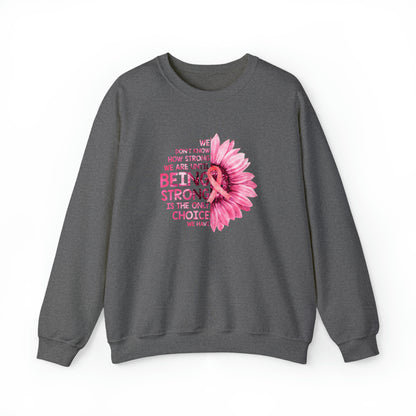 Being Strong Breast Cancer Survivor Unisex Heavy Blend™ Crewneck Sweatshirt