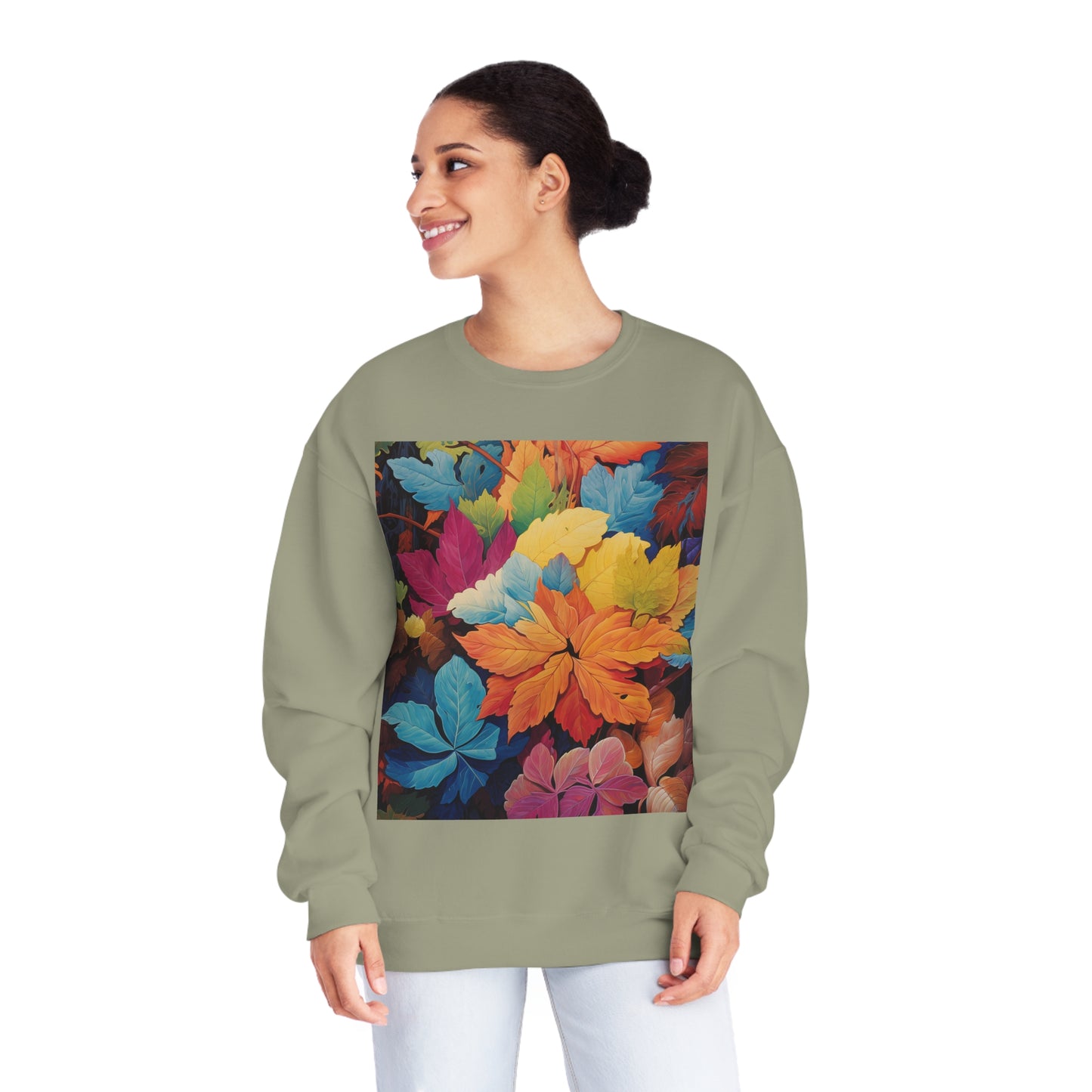 Colorful Fall Leaves Unisex NuBlend® Crewneck Sweatshirt