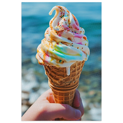 Summer Ice Cream Cone Jigsaw Puzzle (30, 110, 252, 500,1000-Piece)