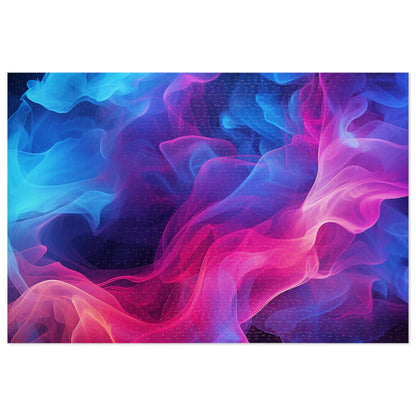 Pink and Blue Smoke  Jigsaw Puzzle (30, 110, 252, 500,1000-Piece)