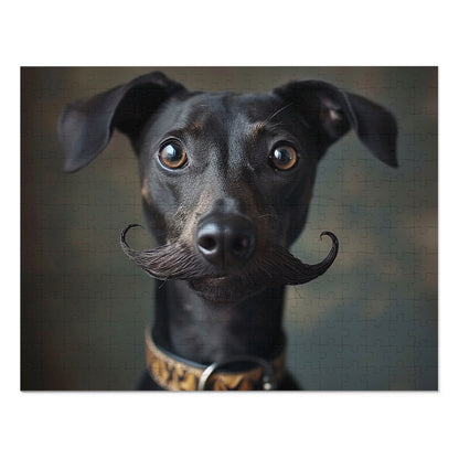 The Handlebar Moustache Dog Jigsaw Puzzle (30, 110, 252, 500,1000-Piece)