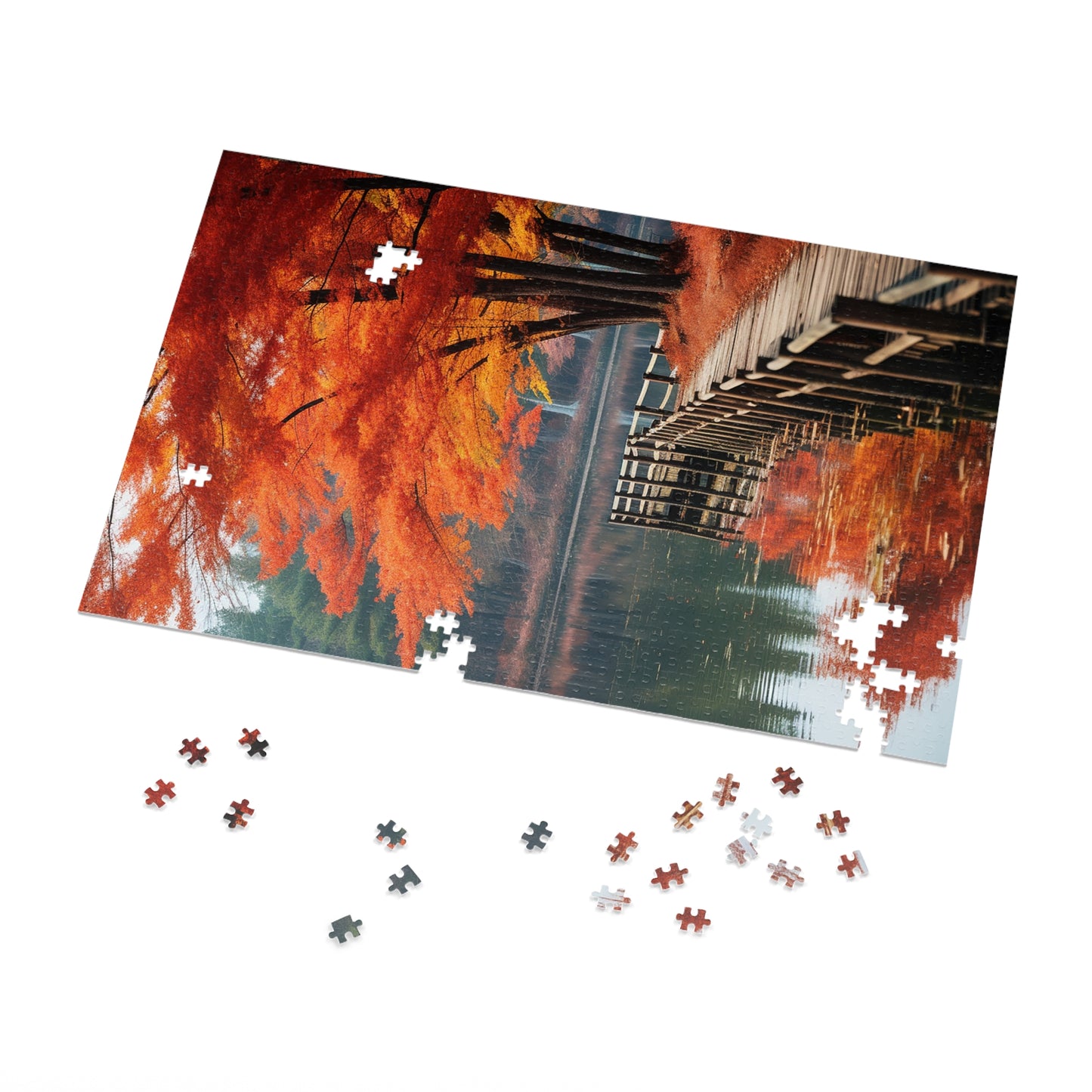 The Lake in the Fall Jigsaw Puzzle (30, 110, 252, 500,1000-Piece)