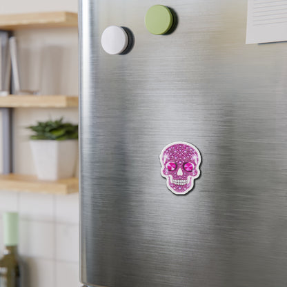 Pink Skull Die-Cut Magnet