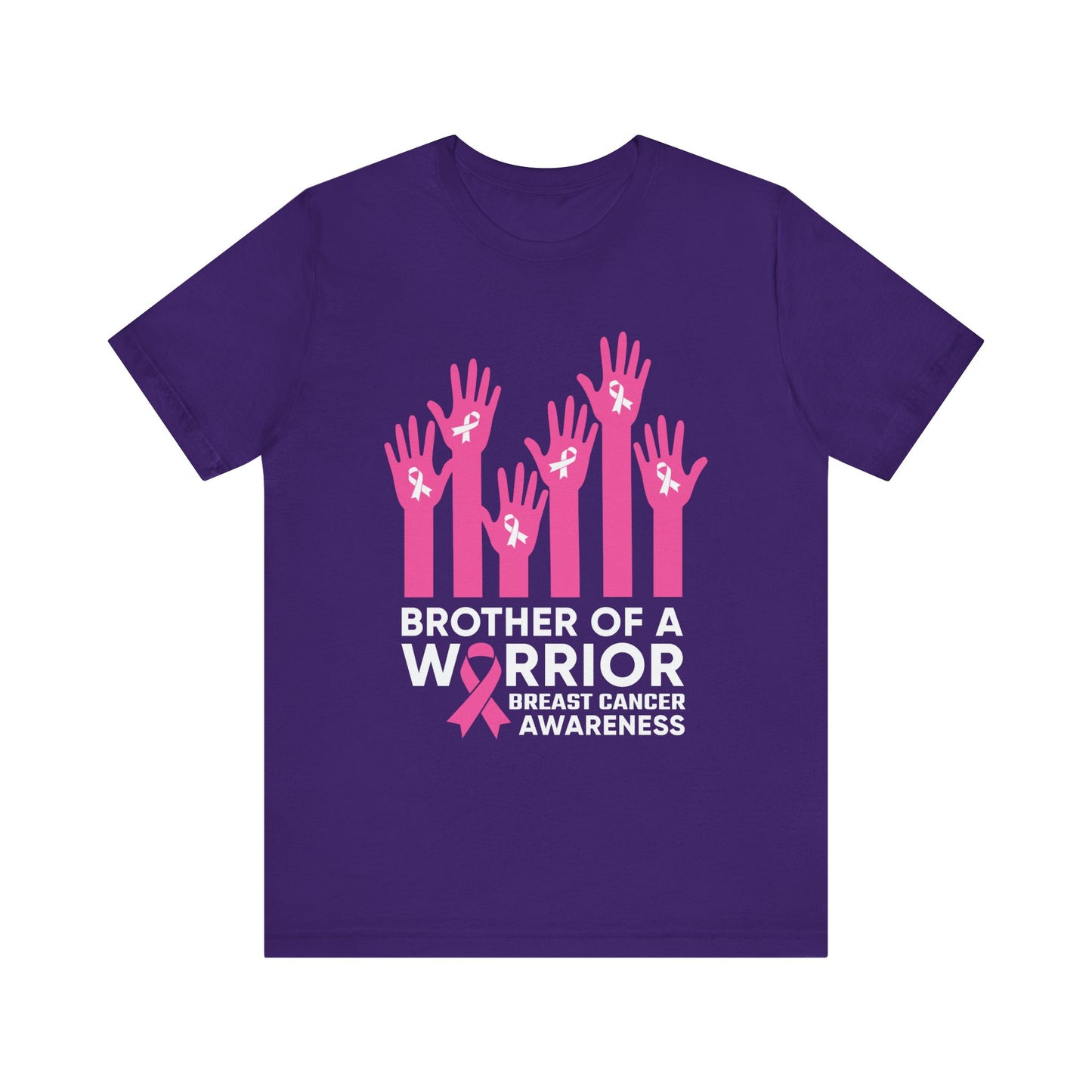 Brother of a Warrior Breast Cancer Awareness Jersey Short Sleeve Tee