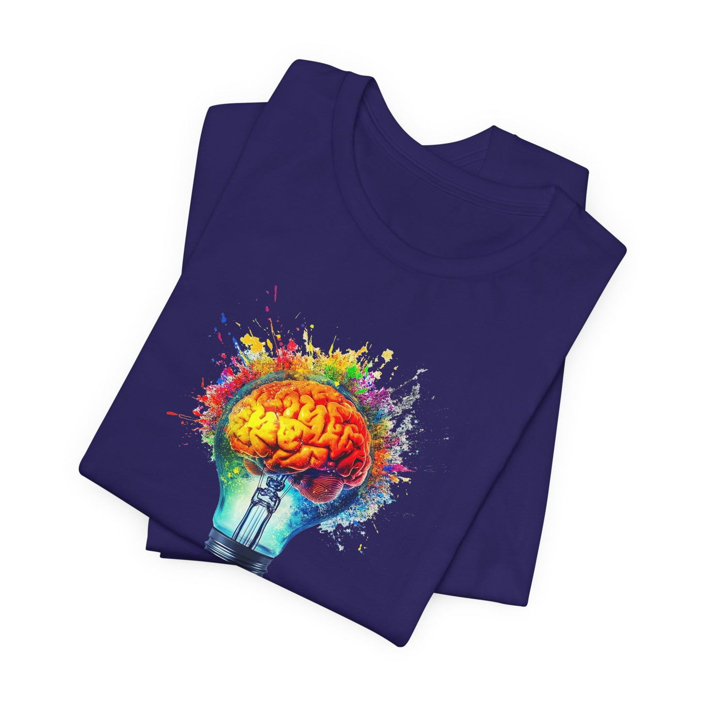 Light Bulb Moment- Unisex Jersey Short Sleeve Shirt with Colorful Idea Design