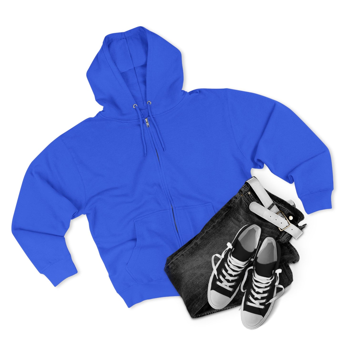 Scary Skull Back Printed Premium Full Zip Hoodie