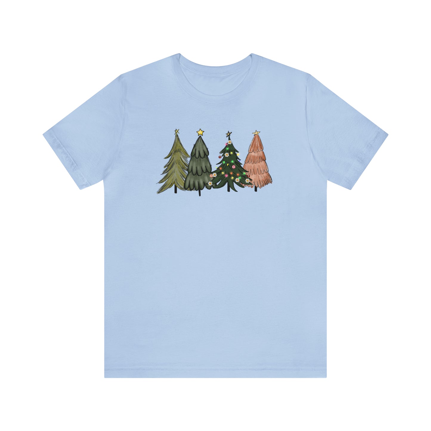 Christmas Tree Short Sleeve Tshirt Christmas Tee