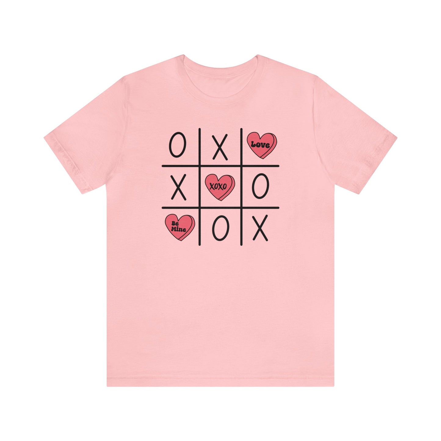 Valentine Tic Tac Toe  Unisex Jersey Short Sleeve Tee