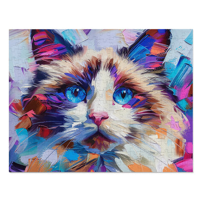 Cat Oil Painting Jigsaw Puzzle (30, 110, 252, 500,1000-Piece)