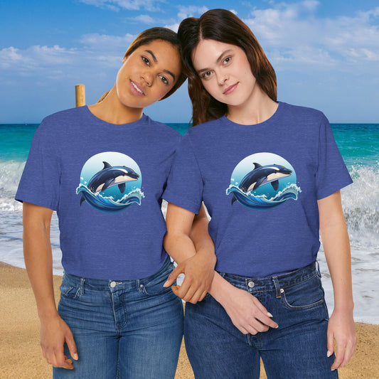 Summer Dolphin  Unisex Jersey Short Sleeve Tee