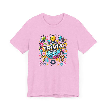 Trivia Time Unisex Short Sleeve Tee - Fun & Colorful Quiz Shirt