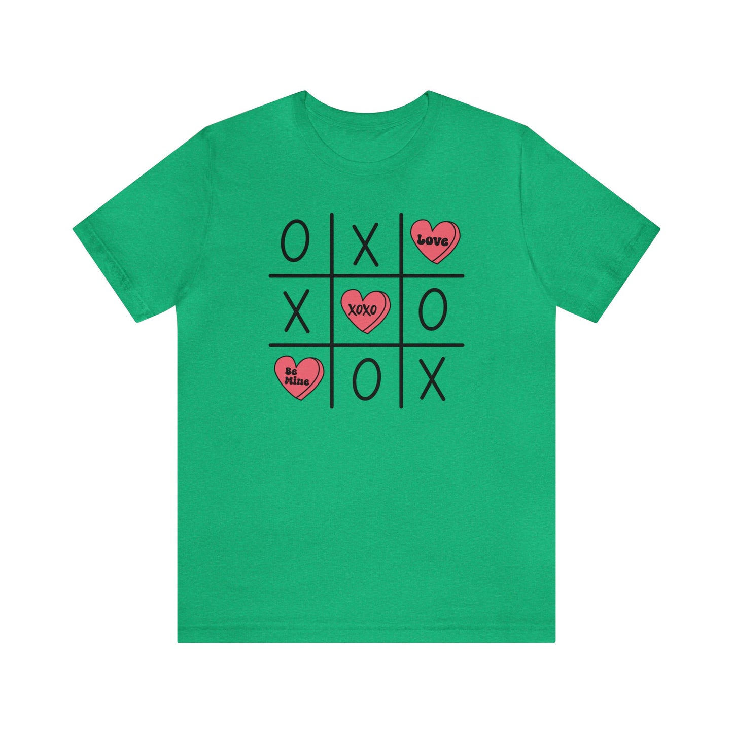 Valentine Tic Tac Toe  Unisex Jersey Short Sleeve Tee