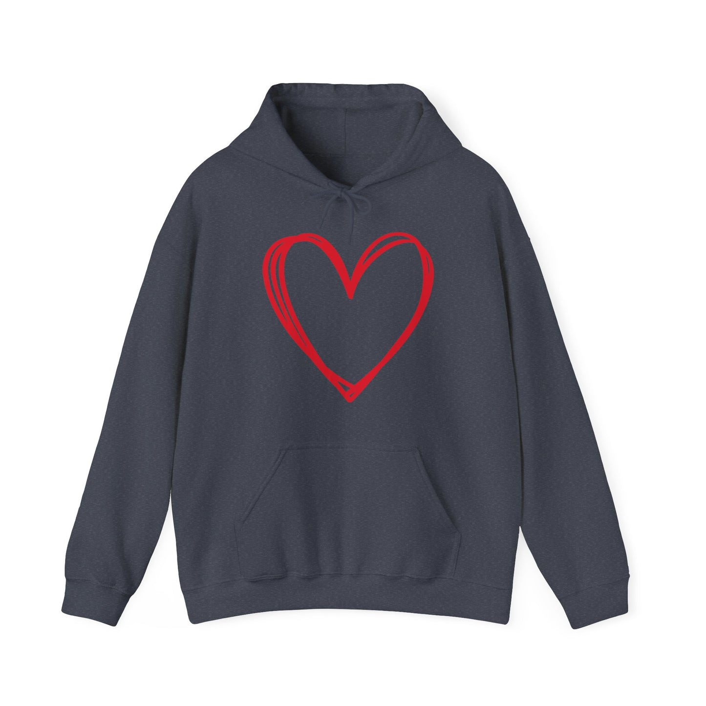 Hand-drawn Heart  Unisex Heavy Blend™ Hooded Sweatshirt