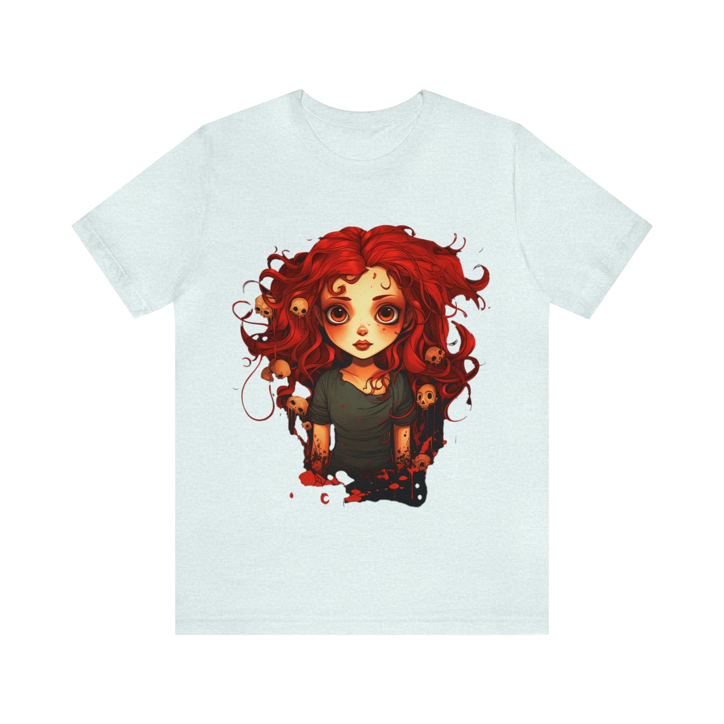 Creepy Doll Halloween Unisex Jersey Short Sleeve Tee