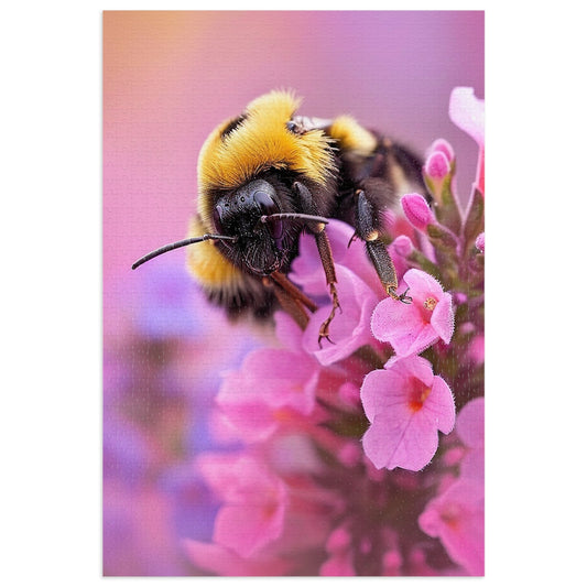 Pink buds and the Bumble Bee  Jigsaw Puzzle (30, 110, 252, 500,1000-Piece)