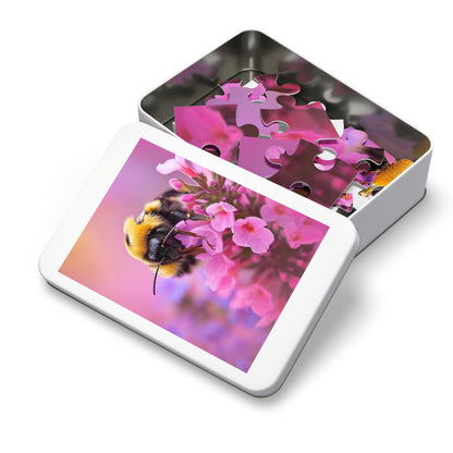 Pink buds and the Bumble Bee  Jigsaw Puzzle (30, 110, 252, 500,1000-Piece)