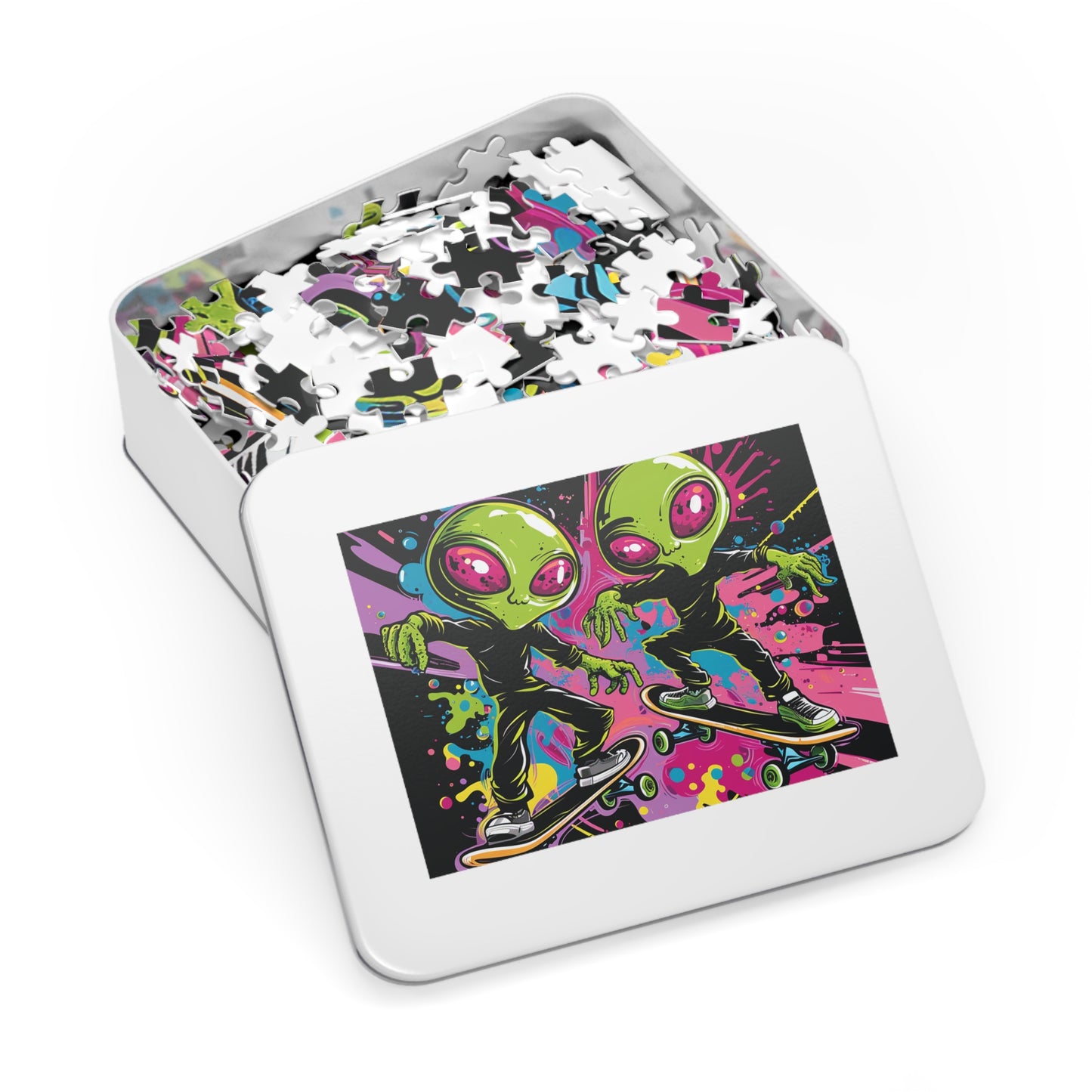 Skateboarding Aliens Jigsaw Puzzle (30, 110, 252, 500,1000-Piece)