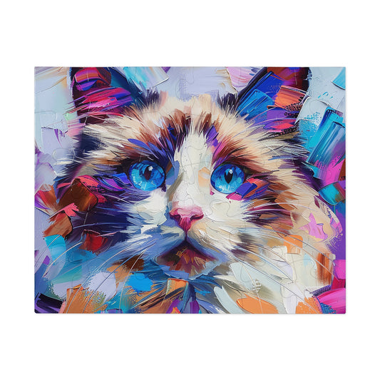 Cat Oil Painting Jigsaw Puzzle (30, 110, 252, 500,1000-Piece)
