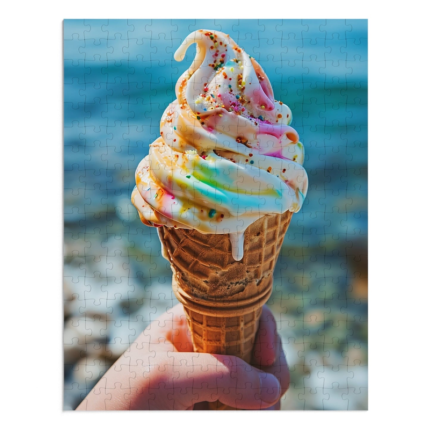 Summer Ice Cream Cone Jigsaw Puzzle (30, 110, 252, 500,1000-Piece)