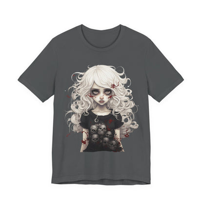 Creepy Doll Halloween Unisex Jersey Short Sleeve Tee