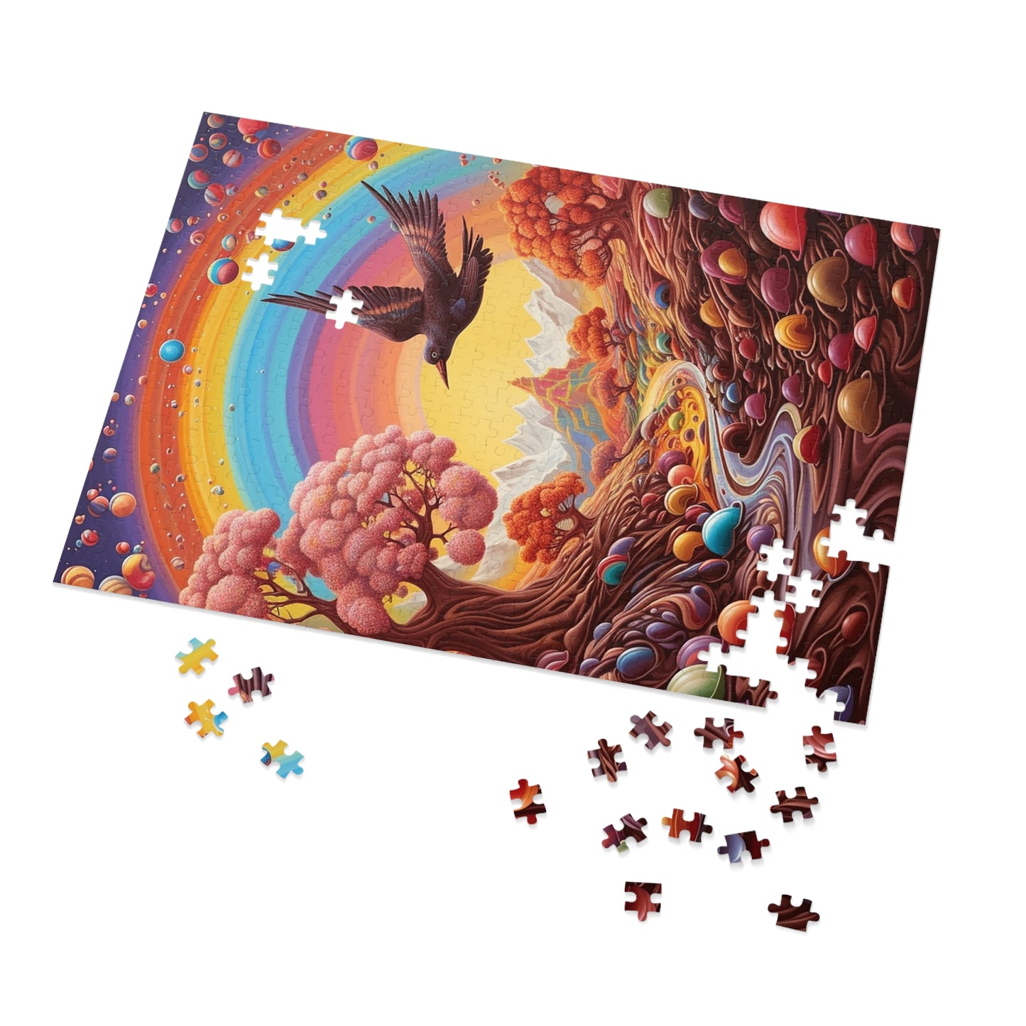 Chocolate River in the Candy Valley  Jigsaw Puzzle (30, 110, 252, 500,1000-Piece)