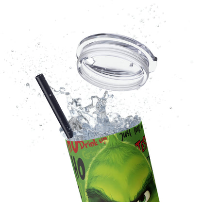 Mr. Grinch  Skinny Tumbler with Straw, 20oz