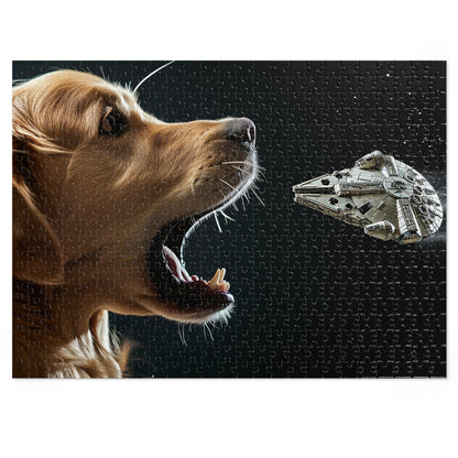 Golden Retriever vs Millennium Falcon  Jigsaw Puzzle (30, 110, 252, 500,1000-Piece)