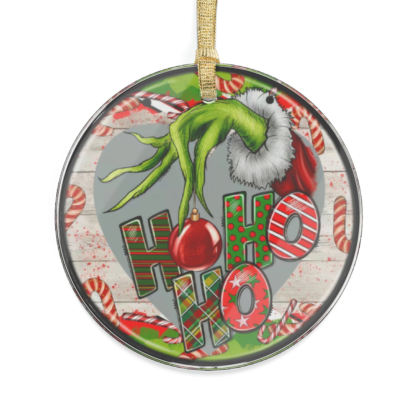 Grinch with Christmas Ball  Acrylic Ornaments