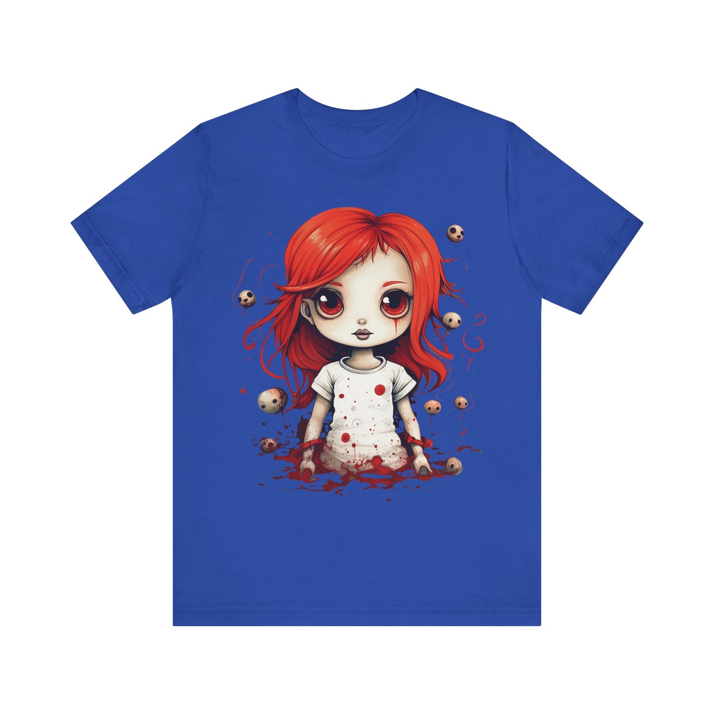 Pretty Creepy Doll Halloween Unisex Jersey Short Sleeve Tee