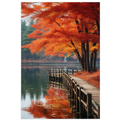 The Lake in the Fall Jigsaw Puzzle (30, 110, 252, 500,1000-Piece)