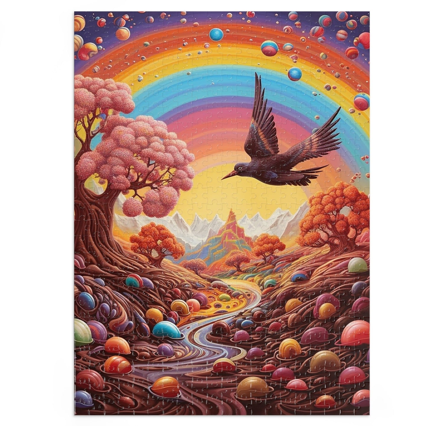 Chocolate River in the Candy Valley  Jigsaw Puzzle (30, 110, 252, 500,1000-Piece)