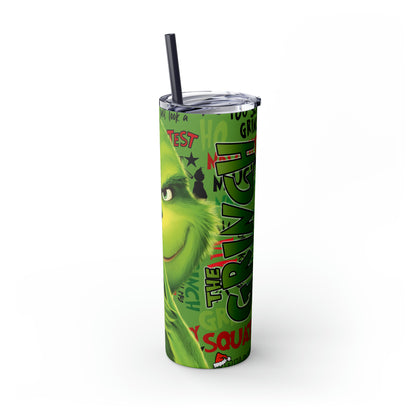 Mr. Grinch  Skinny Tumbler with Straw, 20oz