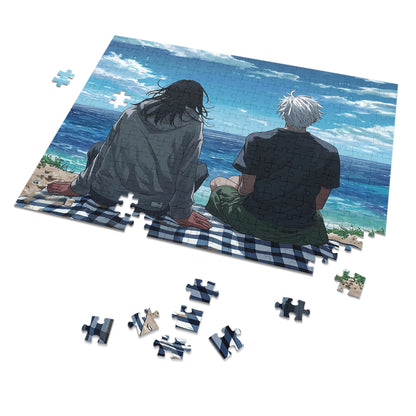 Anime Couple at the Beach  Jigsaw Puzzle (30, 110, 252, 500,1000-Piece)