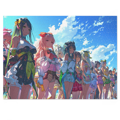 Anime Girl Lineup  Jigsaw Puzzle (30, 110, 252, 500,1000-Piece)