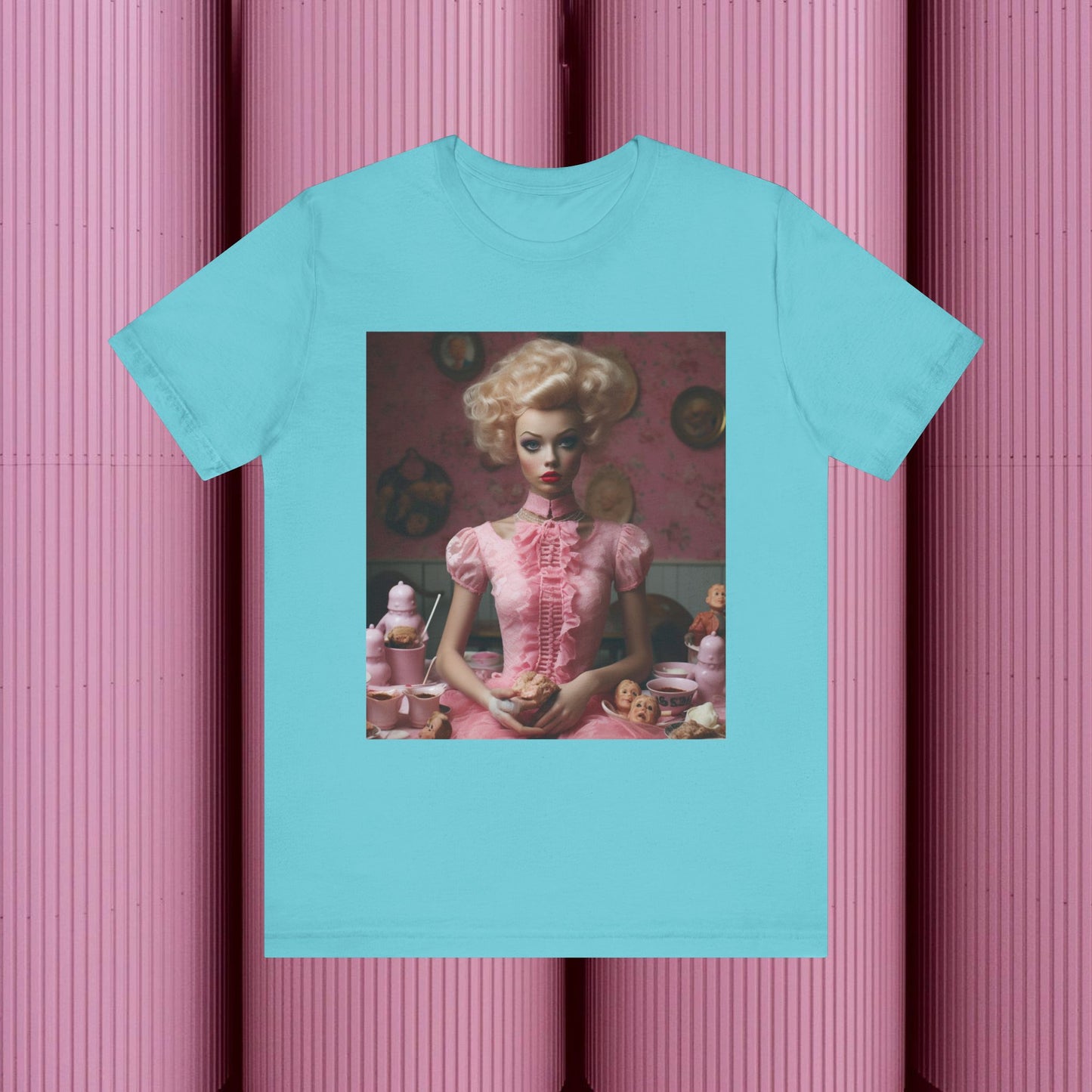 Creepy Barbie Doll Unisex Jersey Short Sleeve Tee