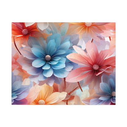 Pretty Pastel Flowers Jigsaw Puzzle (30, 110, 252, 500,1000-Piece)