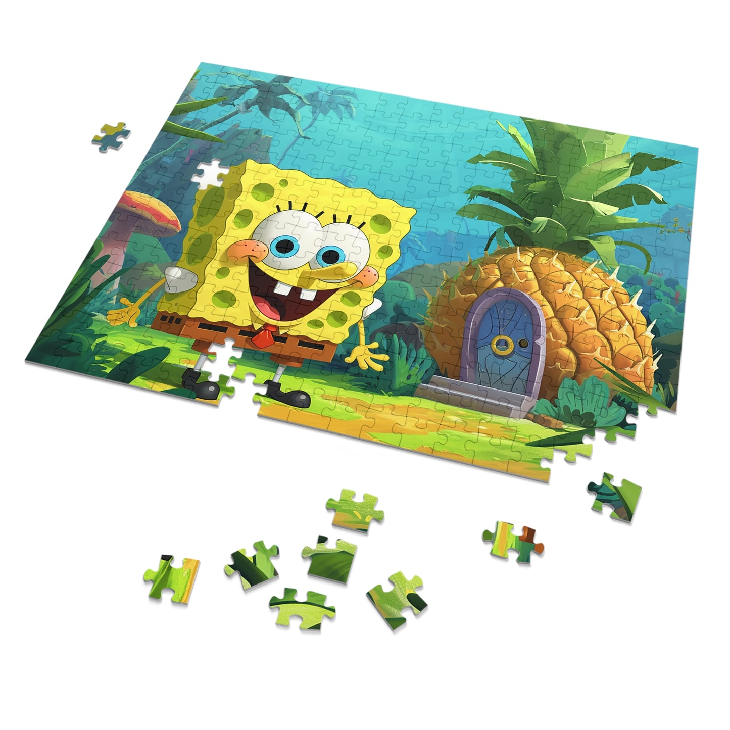 Who Lives in A Pineapple Under the sea? Jigsaw Puzzle (30, 110, 252, 500,1000-Piece)