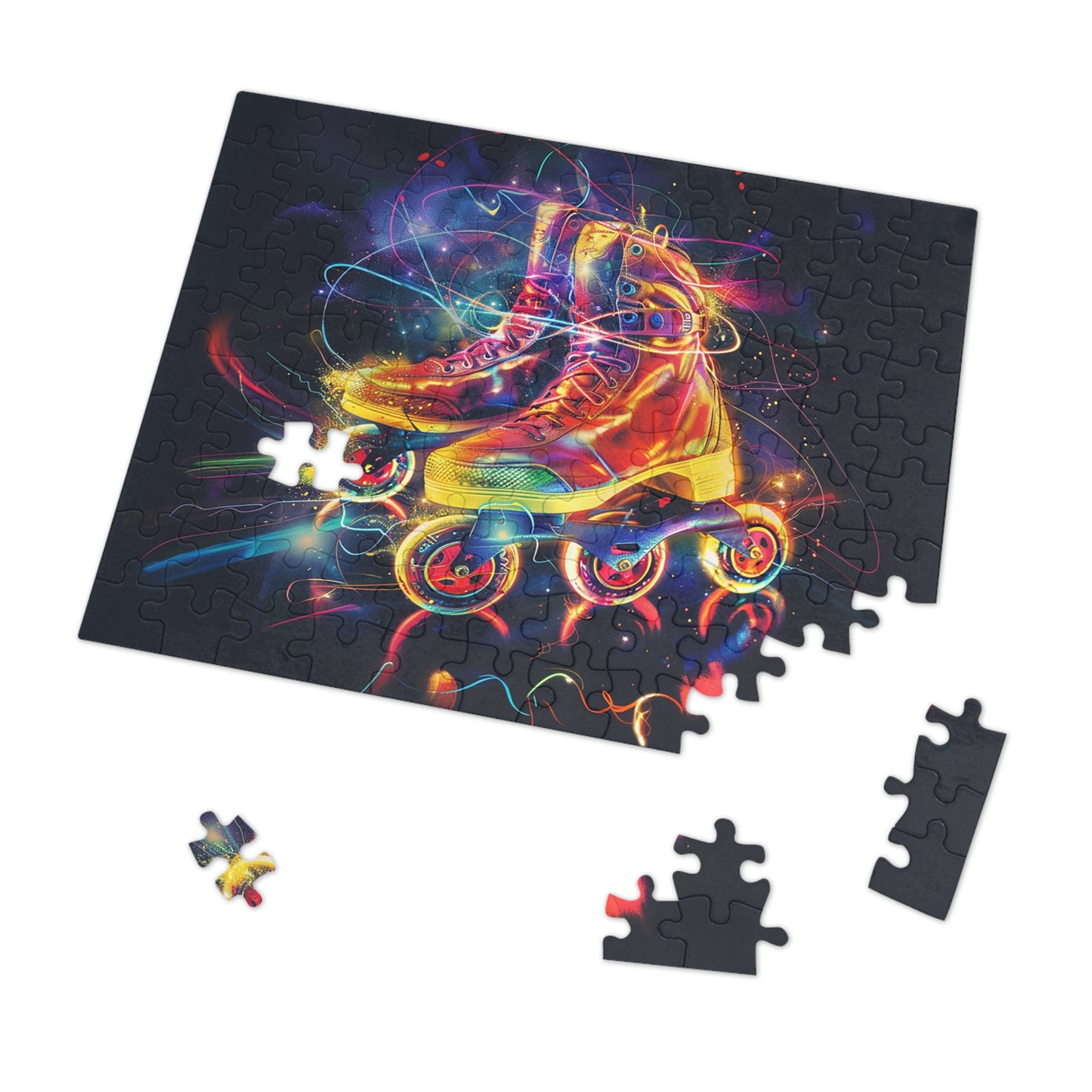 Psychedelic Rollerblades Jigsaw Puzzle (30, 110, 252, 500,1000-Piece)