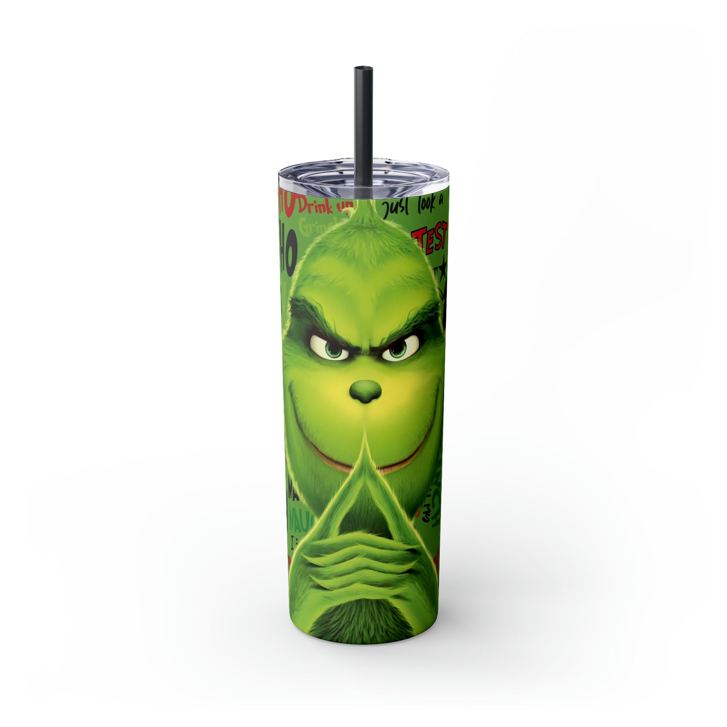 Mr. Grinch  Skinny Tumbler with Straw, 20oz