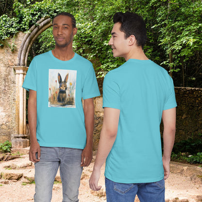 Child's Drawing of a Bunny Rabbit   Unisex Jersey Short Sleeve Tee