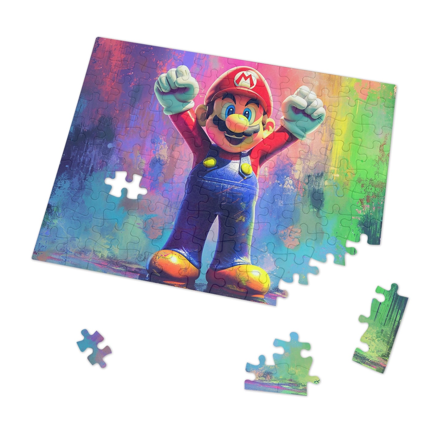 Watercolor Mario Jigsaw Puzzle (30, 110, 252, 500,1000-Piece)