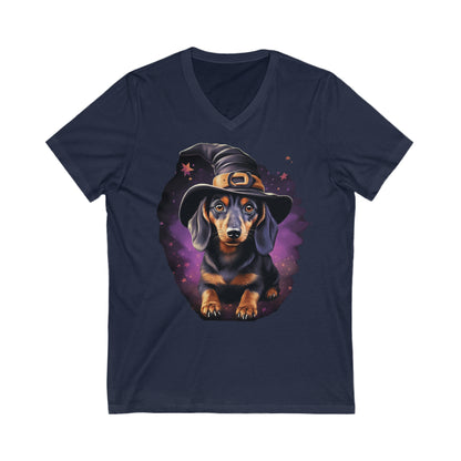 Dachshund Halloween V-Neck Tee