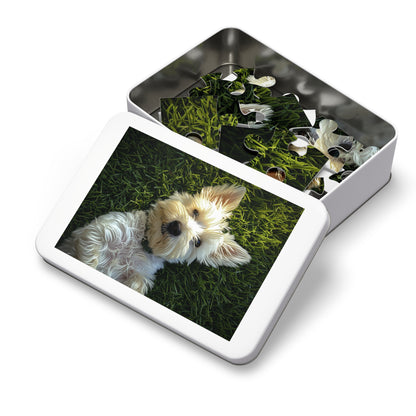 Westie Puppy Rolling in the Grass Jigsaw Puzzle (30, 110, 252, 500,1000-Piece)