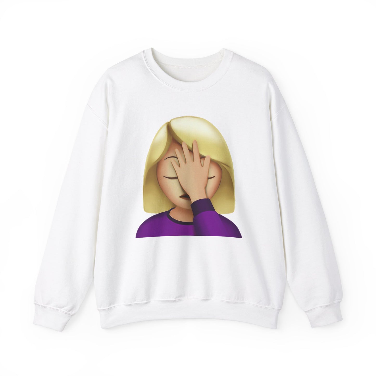 Facepalm Emoji  Unisex Heavy Blend™ Crewneck Sweatshirt