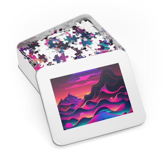 Magical Neon Mountains   Jigsaw Puzzle (30, 110, 252, 500,1000-Piece)