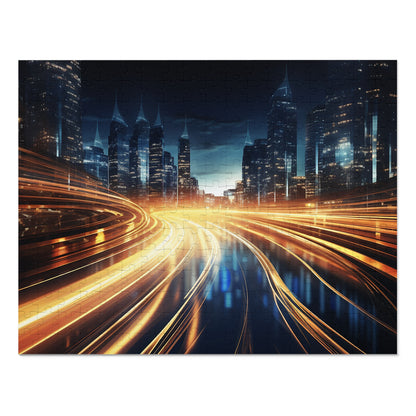 City Night Traffic Jigsaw Puzzle (30, 110, 252, 500,1000-Piece)