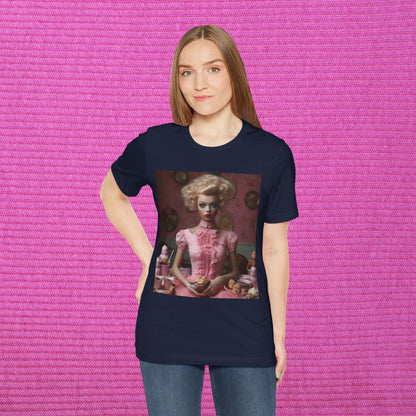 Creepy Barbie Doll Unisex Jersey Short Sleeve Tee