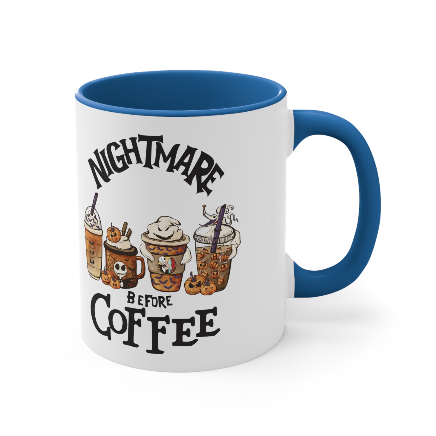 Nightmare Before Coffee Color Accent Coffee Mug, Coffee Lovers Coffee Cup